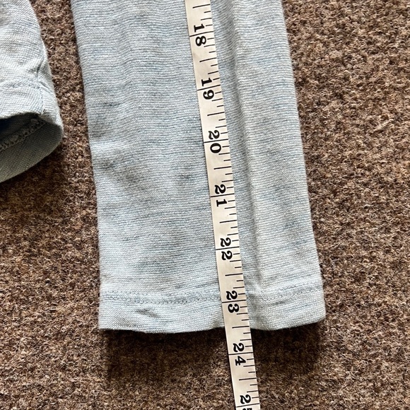 Y2K Splendid Button Down Long Sleeve T-Shirt 100% Cotton Heathered Blue Women XS - Picture 6 of 10